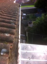 After gutter cleaning with grass removal by G M Window Cleaning Services, Cork, Ireland