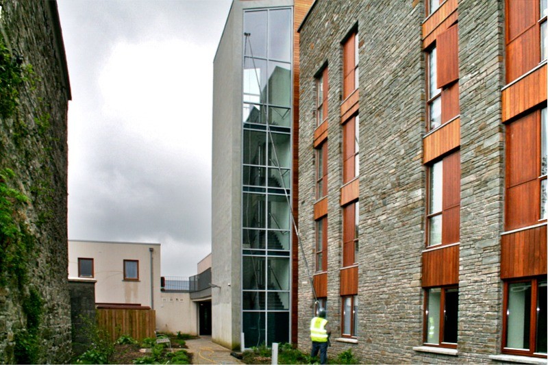 Ladderless Pure Water Window Cleaning of offices  by G M Services, Gutter Cleaning & Window Cleaning specialists, Cork