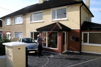 Window Cleaning of upstairs windows in a Cork home by G M Services, Cork Window Cleaners